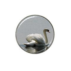 Swimming White Swan Hat Clip Ball Marker (4 Pack)