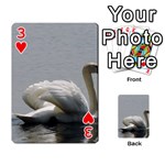 Swimming white Swan Playing Cards 54 Designs  Front - Heart3