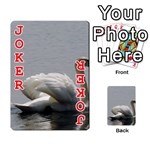 Swimming white Swan Playing Cards 54 Designs  Front - Joker2