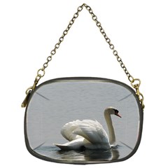 Swimming White Swan Chain Purses (one Side)  by picsaspassion