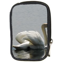 Swimming White Swan Compact Camera Cases by picsaspassion