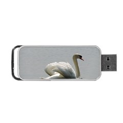 Swimming White Swan Portable Usb Flash (one Side) by picsaspassion