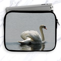 Swimming White Swan Apple Ipad 2/3/4 Zipper Cases by picsaspassion