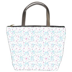 Intricate Floral Collage  Bucket Bags by dflcprints