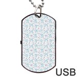 Intricate Floral Collage  Dog Tag USB Flash (One Side) Front