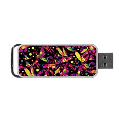 Colorful Dragonflies Design Portable Usb Flash (one Side) by Valentinaart