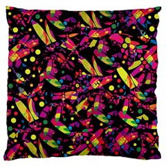 Colorful Dragonflies Design Large Flano Cushion Case (one Side) by Valentinaart