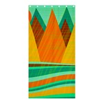 Orange and green landscape Shower Curtain 36  x 72  (Stall)  Curtain(36 X72 ) - 33.26 x66.24  Curtain(36 X72 )