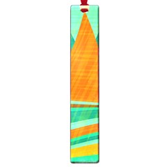 Orange And Green Landscape Large Book Marks by Valentinaart