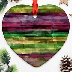 Colorful Marble Ornament (heart)  by Valentinaart