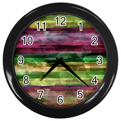 Colorful Marble Wall Clocks (black) by Valentinaart