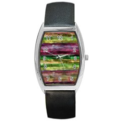 Colorful Marble Barrel Style Metal Watch by Valentinaart