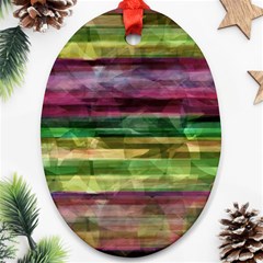 Colorful Marble Oval Ornament (two Sides) by Valentinaart