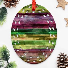 Colorful Marble Ornament (oval Filigree)  by Valentinaart