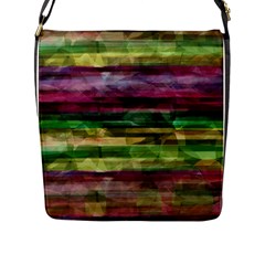 Colorful Marble Flap Messenger Bag (l)  by Valentinaart