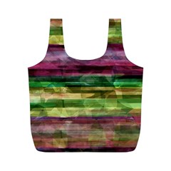 Colorful Marble Full Print Recycle Bags (m)  by Valentinaart