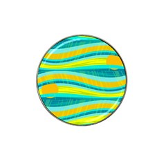 Yellow And Blue Decorative Design Hat Clip Ball Marker by Valentinaart