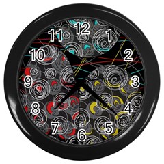 Crush  Wall Clocks (black) by Valentinaart