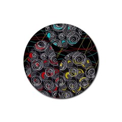 Crush  Rubber Round Coaster (4 Pack)  by Valentinaart