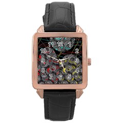 Crush  Rose Gold Leather Watch  by Valentinaart