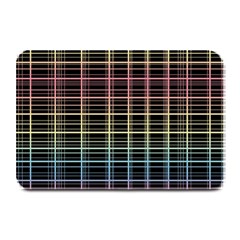 Neon Plaid Design Plate Mats by Valentinaart