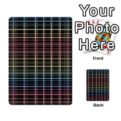 Neon Plaid Design Multi-purpose Cards (rectangle)  by Valentinaart