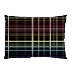 Neon Plaid Design Pillow Case by Valentinaart