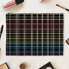 Neon Plaid Design Cosmetic Bag (xl) by Valentinaart