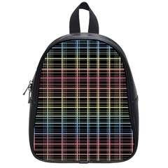 Neon Plaid Design School Bags (small)  by Valentinaart