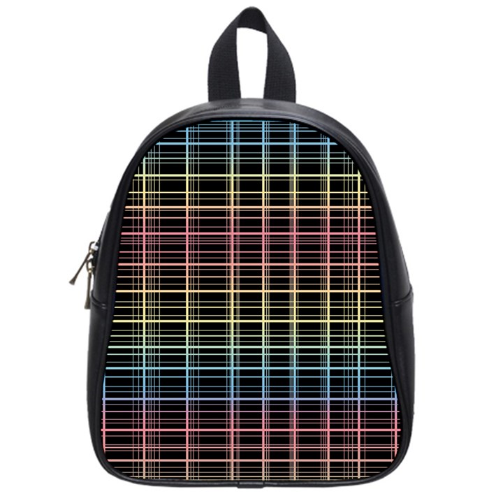 Neon plaid design School Bags (Small) 