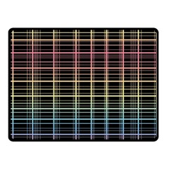 Neon Plaid Design Fleece Blanket (small) by Valentinaart