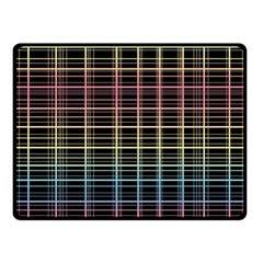 Neon Plaid Design Double Sided Fleece Blanket (small)  by Valentinaart