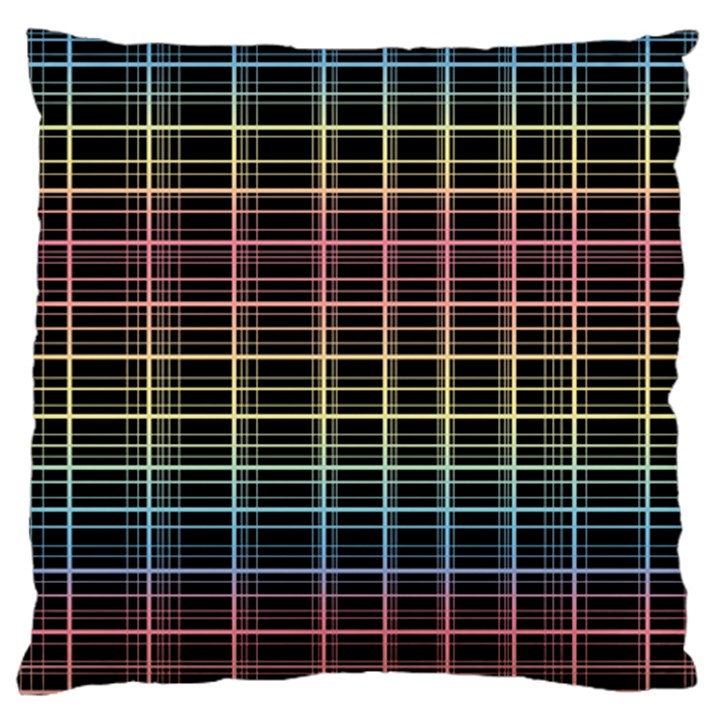 Neon plaid design Large Flano Cushion Case (One Side)