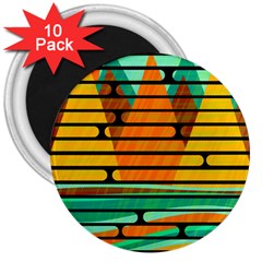 Decorative Autumn Landscape 3  Magnets (10 Pack)  by Valentinaart