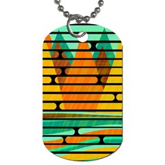 Decorative Autumn Landscape Dog Tag (one Side) by Valentinaart