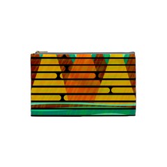 Decorative Autumn Landscape Cosmetic Bag (small)  by Valentinaart