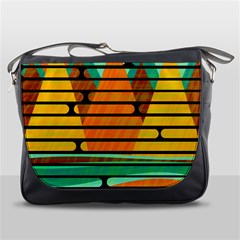 Decorative Autumn Landscape Messenger Bags by Valentinaart