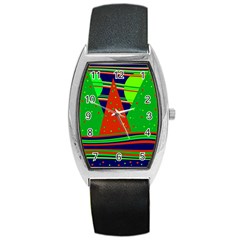 Magical Xmas Night Barrel Style Metal Watch by Valentinaart