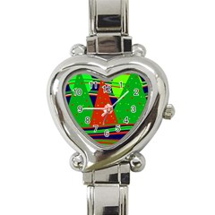 Magical Xmas Night Heart Italian Charm Watch by Valentinaart