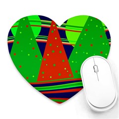 Magical Xmas Night Heart Mousepads by Valentinaart