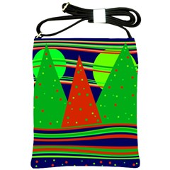 Magical Xmas Night Shoulder Sling Bags by Valentinaart