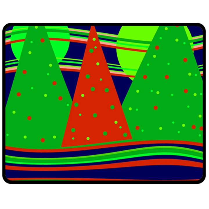 Magical Xmas night Fleece Blanket (Medium) 