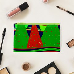 Magical Xmas Night Cosmetic Bag (xs) by Valentinaart