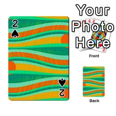 Green And Orange Decorative Design Playing Cards 54 Designs 