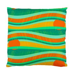 Green And Orange Decorative Design Standard Cushion Case (two Sides) by Valentinaart