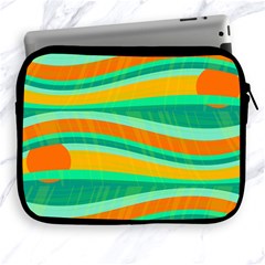 Green And Orange Decorative Design Apple Ipad 2/3/4 Zipper Cases by Valentinaart