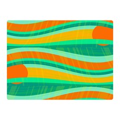 Green And Orange Decorative Design Double Sided Flano Blanket (mini)  by Valentinaart