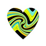 Blue and yellow Heart Magnet Front