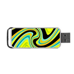 Blue And Yellow Portable Usb Flash (one Side) by Valentinaart