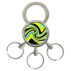 Blue And Yellow 3-ring Key Chains by Valentinaart